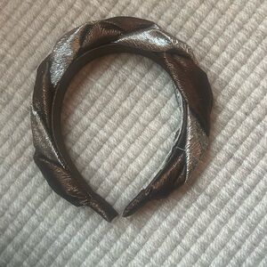 Eugenia Kim “Edith” Headband in Chocolate / Champagne Metallic